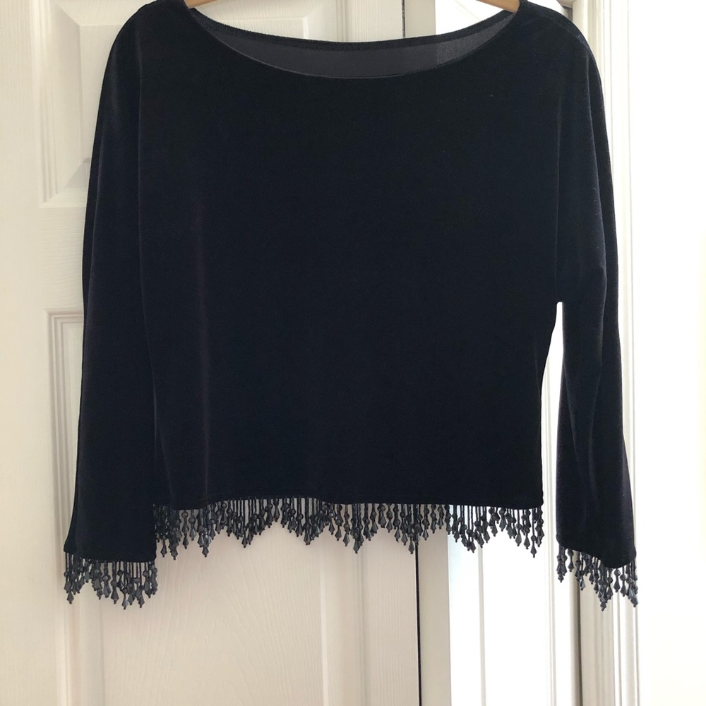 Black velvet top